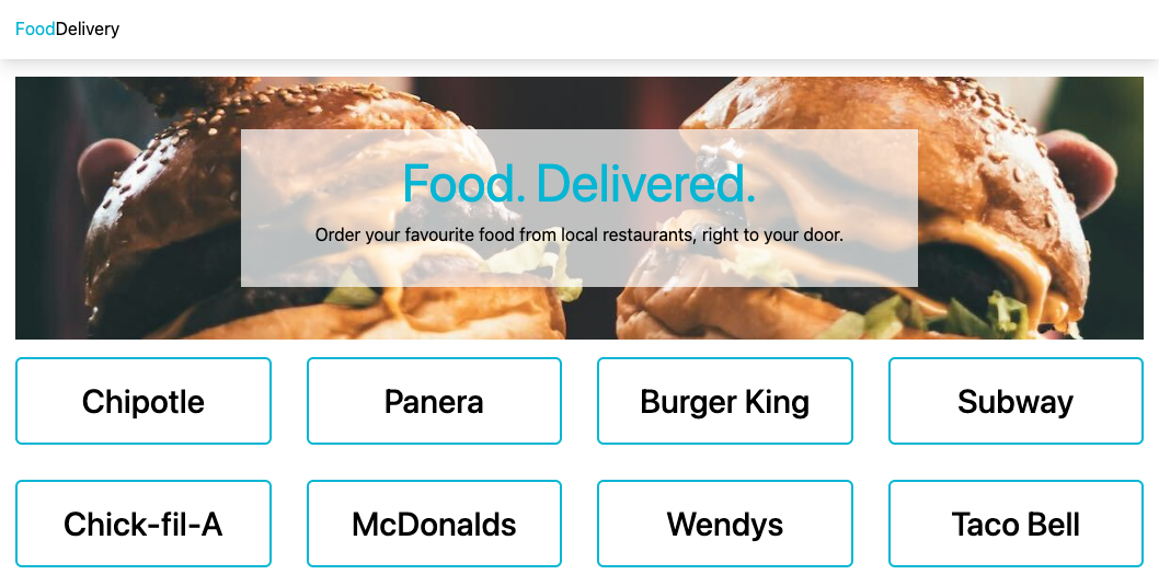 A food delivery app